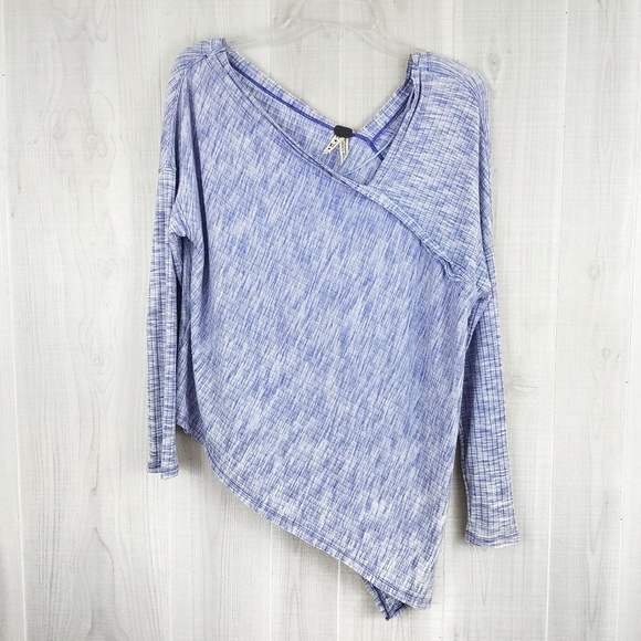 Free People Tops - Free People Purple Asymmetrical Long Sleeve Top